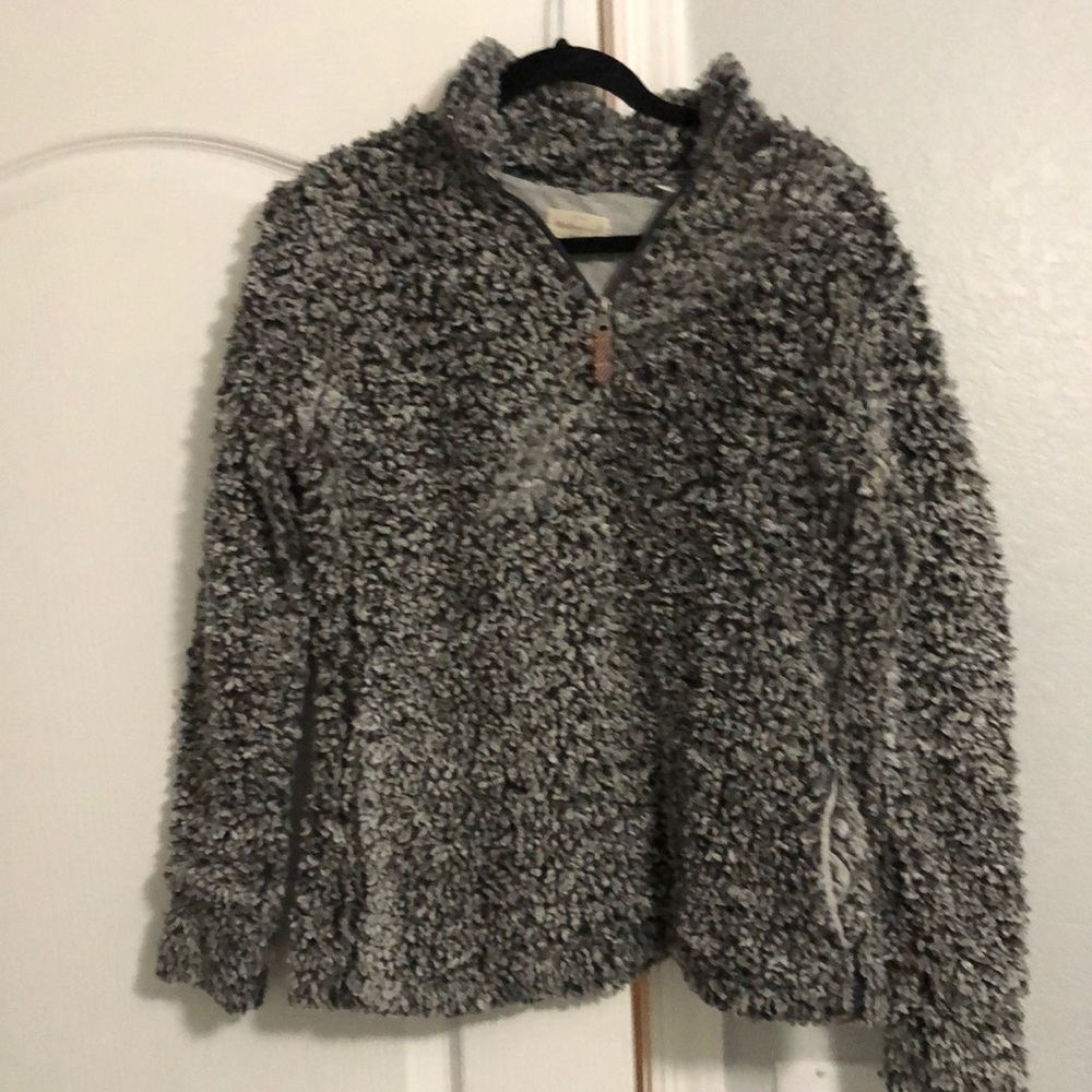 Quarter zip thick sweater